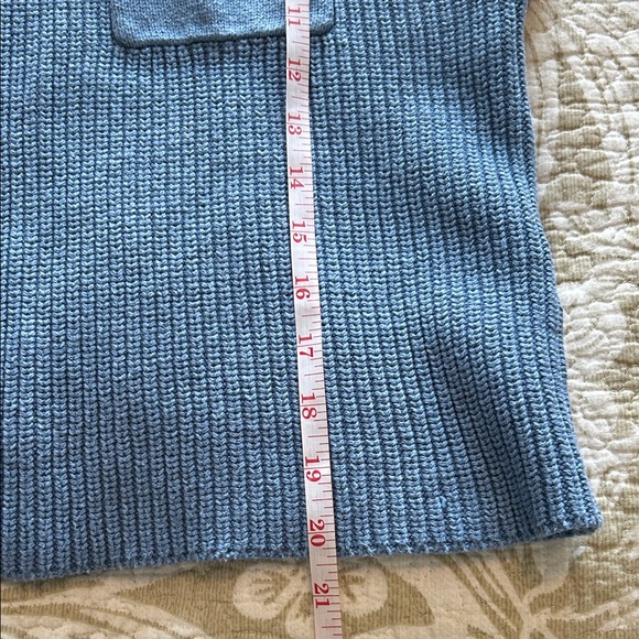 Comfy Casual Blue Knit Top with Pocket XS in excellent condition - Picture 9 of 11